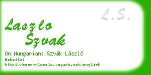 laszlo szvak business card